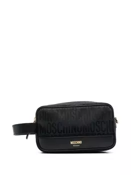 Moschino косметичка Fantasia с логотипом, черный