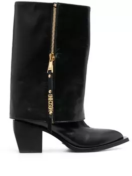 Moschino ковбойские сапоги, черный
