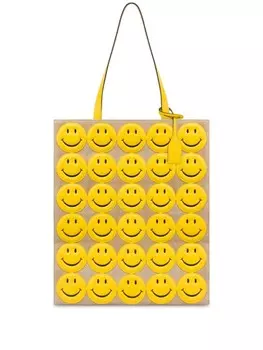 Moschino кожаная сумка на плечо Smiley, желтый
