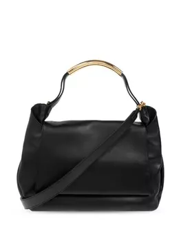 Moschino кожаная сумка-тоут, черный