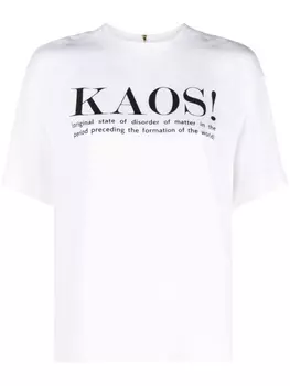 Moschino креповая футболка с принтом, белый