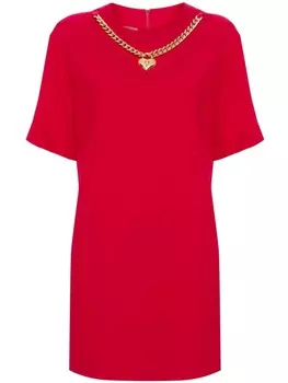 Moschino креповое платье мини, красный