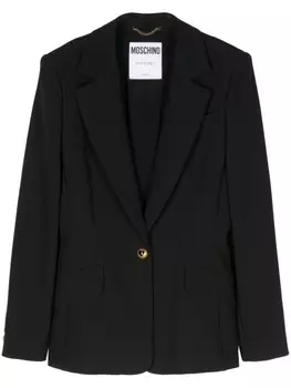 Moschino креповый блейзер, черный