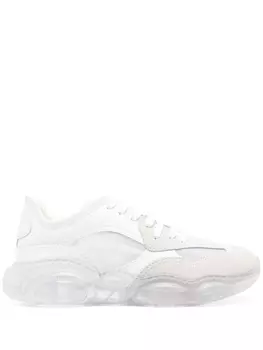 Moschino кроссовки на прозрачной подошве, белый