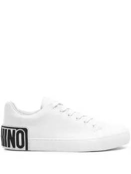 Moschino кроссовки с логотипом, белый