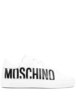 Moschino кроссовки с логотипом, белый