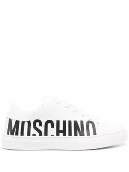 Moschino кроссовки с логотипом, белый