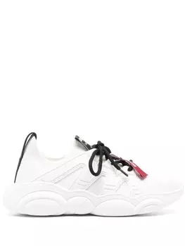 Moschino кроссовки с нашивкой-логотипом, белый