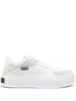 Кроссовки Moschino Embossed Logo, белый/светло-серый