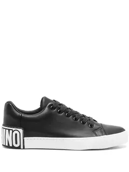 Moschino кроссовки с тисненым логотипом, черный