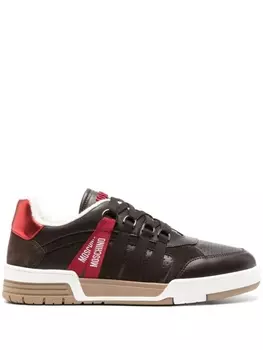 Moschino кроссовки с тисненым логотипом, коричневый