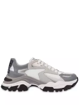 Moschino кроссовки со вставками, серый