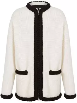 Moschino куртка на молнии, белый