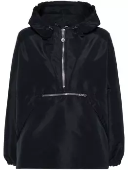 Moschino куртка с капюшоном и нашивками, черный