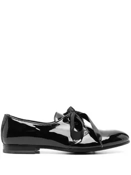 Moschino лакированные туфли на шнуровке, черный