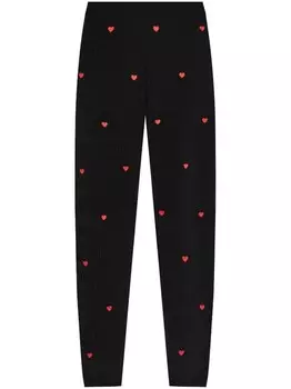 Moschino легинсы с жаккардовым логотипом, черный