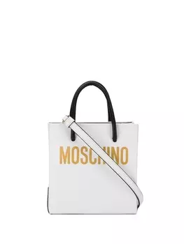 Moschino мини-сумка с логотипом, белый
