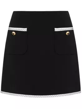 Moschino мини-юбка с завышенной талией, черный