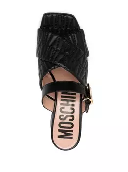 Moschino мюли на каблуке, черный