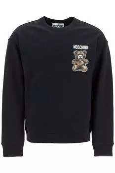 Moschino Мужская футболка с круглым вырезом Teddy Bear, черный