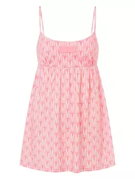 Moschino ночная сорочка с монограммой, розовый