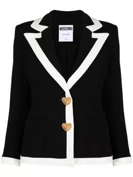 Moschino однобортный блейзер, черный