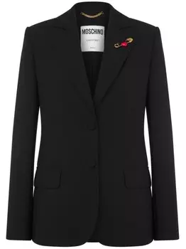 Moschino однобортный пиджак, черный