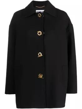 Moschino пальто из смесовой вирджинской шерсти, черный