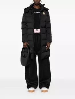 Moschino пальто с декором Teddy Bear, черный