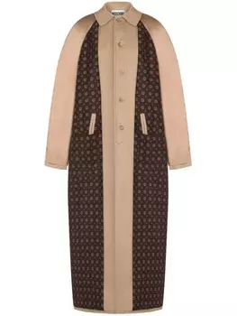 Moschino пальто с косым воротником, нейтральный цвет