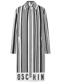 Moschino пальто с принтом, белый