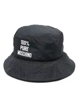 Moschino панама с логотипом, черный