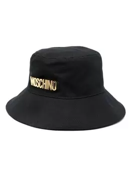 Moschino панама с логотипом, черный