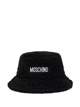 Moschino панама с вышивкой, черный