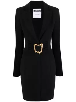 Moschino платье-блейзер с поясом, черный