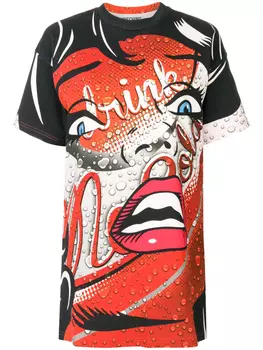 Moschino платье-футболка 'Coca Cola', мультиколор