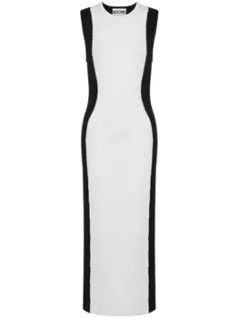 Moschino платье из вирджинской шерсти в двух тонах, белый