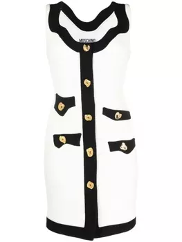 Moschino платье мини без рукавов, белый