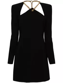 Moschino платье мини с цепочкой, черный