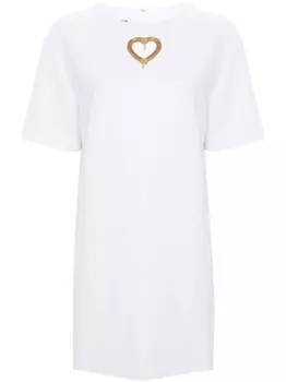 Moschino платье мини с вырезами, белый