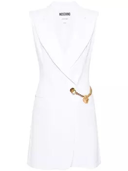 Moschino платье мини с запахом, белый