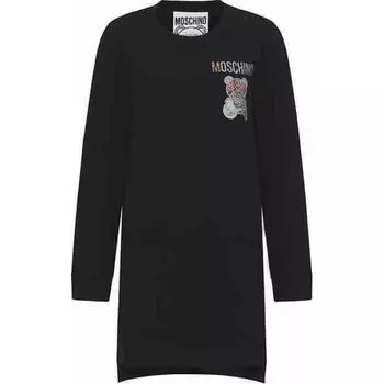 MOSCHINO Платье с длинными рукавами женское черное