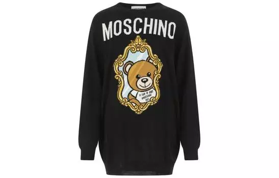 MOSCHINO Платье с длинными рукавами женское черное