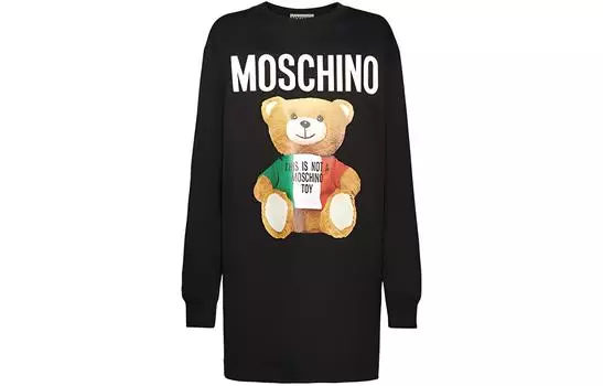 MOSCHINO Платье с длинными рукавами женское черное