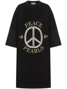 Moschino платье с логотипом, черный