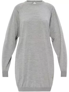 Moschino платье с открытой спиной, серый