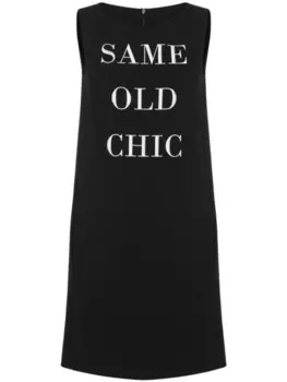 Moschino платье с вышивкой, черный