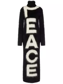 Moschino платье вязки интарсия, черный