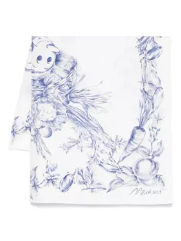 Moschino платок с принтом, белый