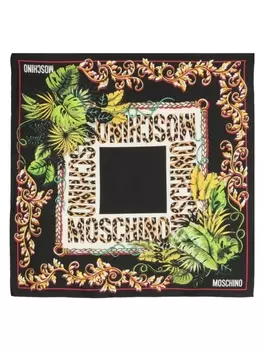 Moschino платок с принтом, черный